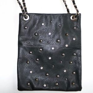 LaTique Studded‎ Black Faux/Vegan Leather Purse